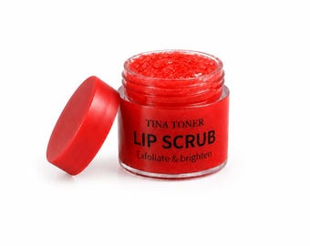 Tina Toner Lippenpeeling und Feuchtigkeitscreme mit braunem Zucker und Extrakt – 100 % natürliches Lippenpeeling