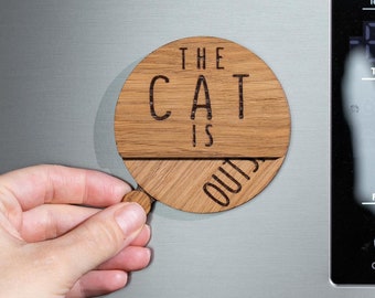 The Cat is Inside/Outside Türschild / The Dog is Inside/Outside Magnet / Hund ist in und out Schild / Katze ist in und out Erinnerungsschild