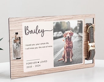 Pet Ashes Urn with Collar Holder and Fur Keepsake Bottle, Pet Urn for Dogs and Cats, Tribute to Beloved Pet