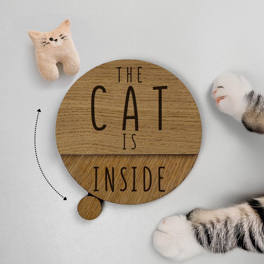 Personalized Pet Inside/outside Sign – Wooden Tracker Magnet - Etsy