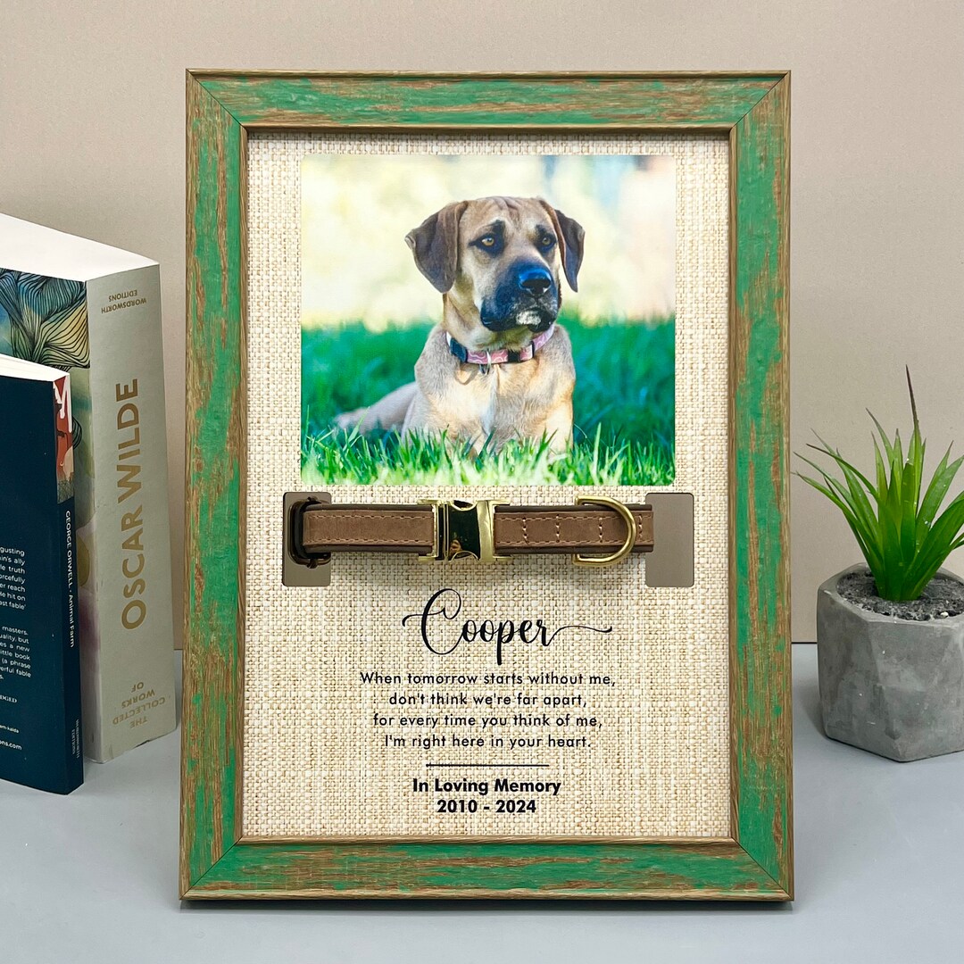Custom Pet Photo Memorial Frame, Loss of Dog Sympathy Gift - Etsy