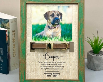 Marco personalizado para fotos de mascotas, regalo de condolencia por la pérdida de un perro