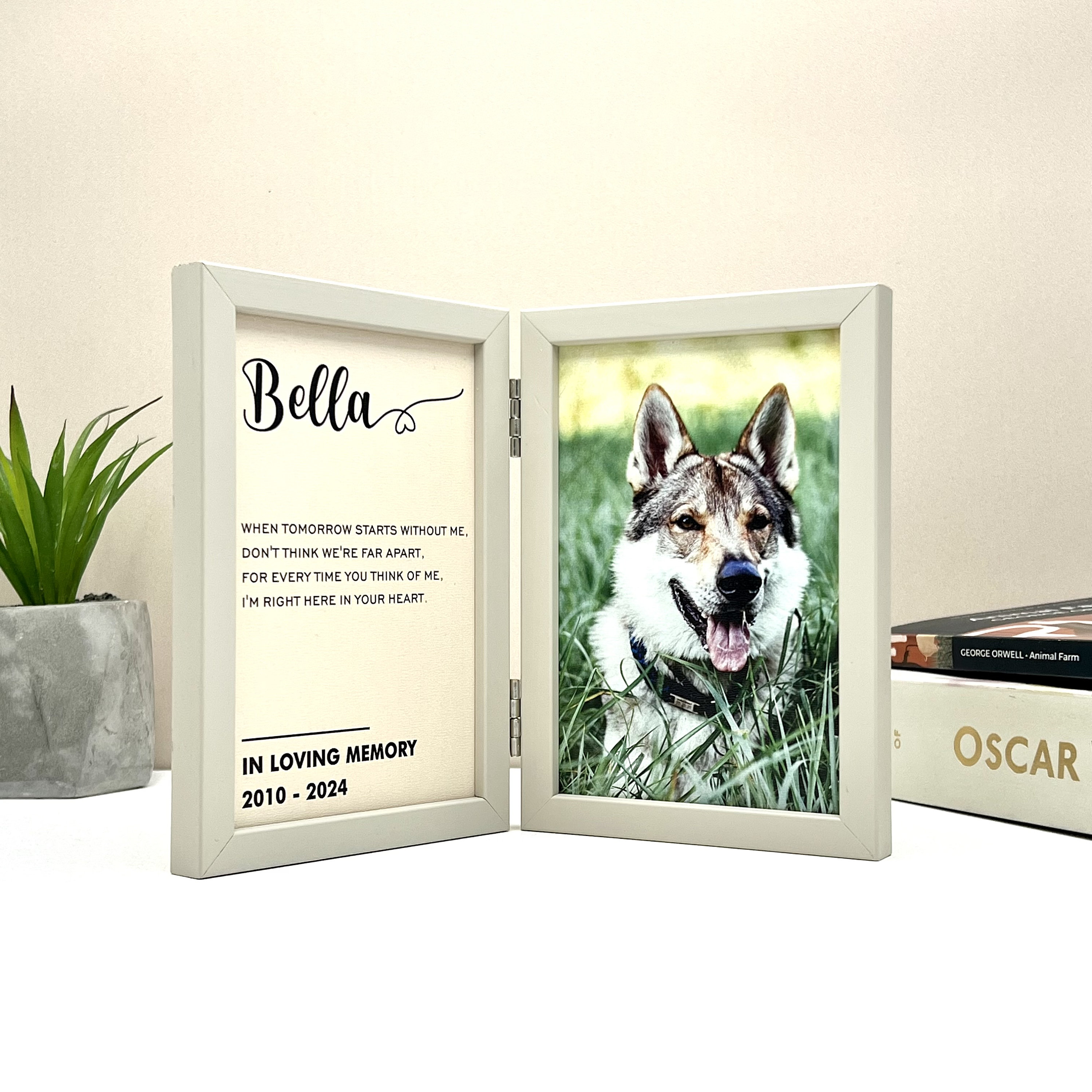 Andvon Cadeau Commémoratif En Verre Teinté Pour La Perte De