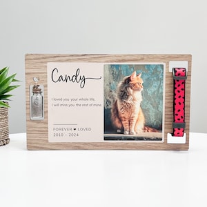 Personalized Pet Urn with Photo, Collar Holder & Fur Keepsake Bottle