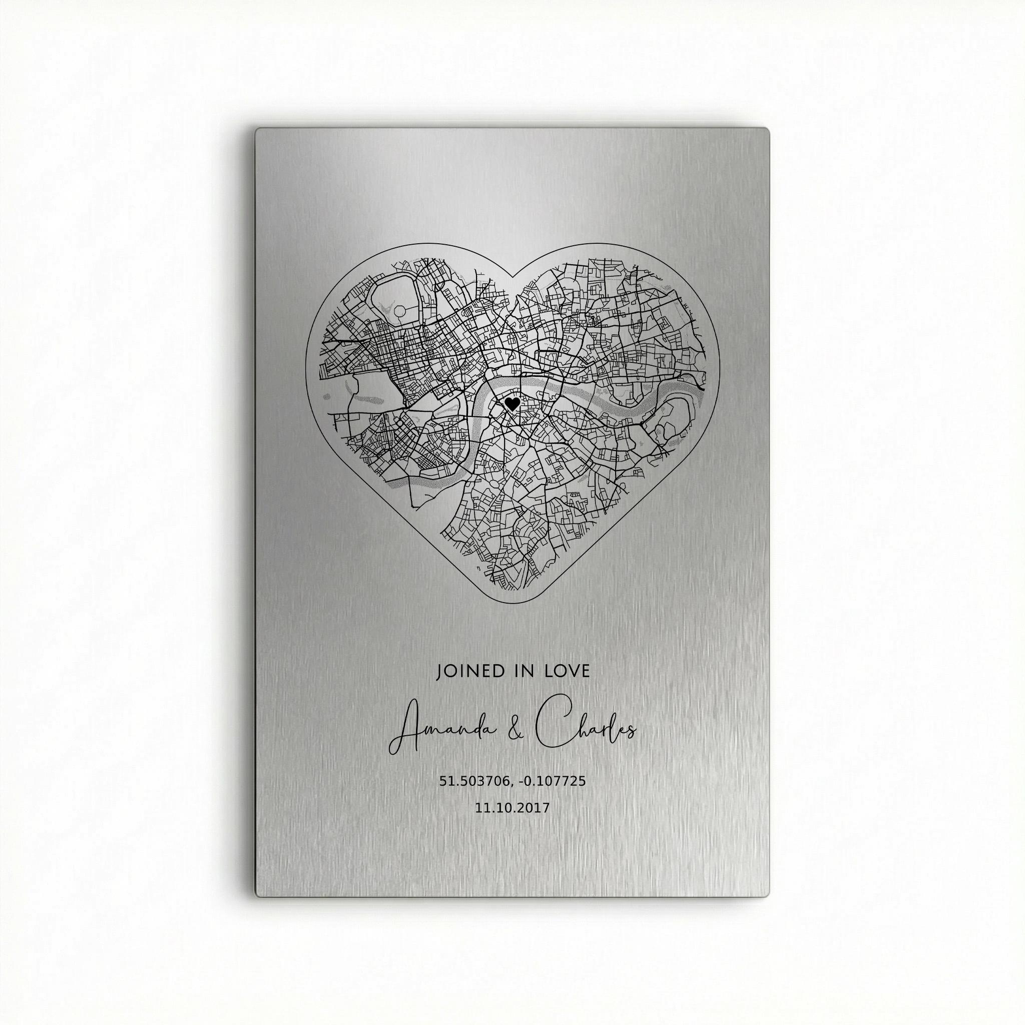 Custom Anniversary Map: 50 Year Anniversary Gift for Parents & Couples ...