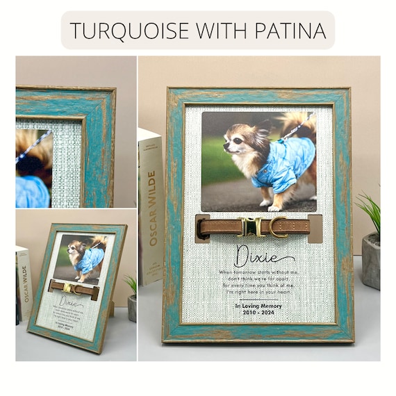 Cornice per foto e urna per animali domestici personalizzata, ricordo, memoria, cane morto, collare, gatto, lutto, memoriale per animali domestici, monumento, cremazione, animale domestico - Italia