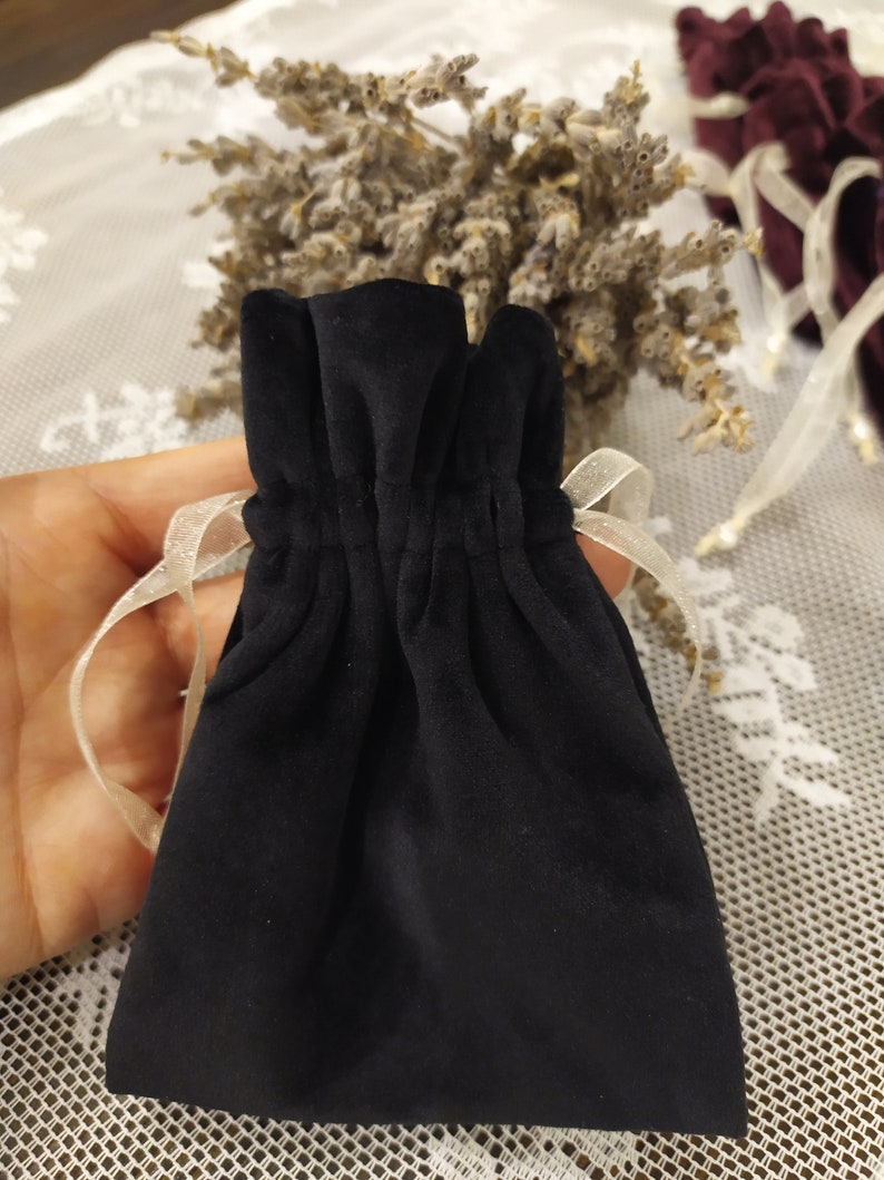 Velvet Jewellery Pouches 10cm X 13cm, Small Drawstring Gift Bags Thick ...