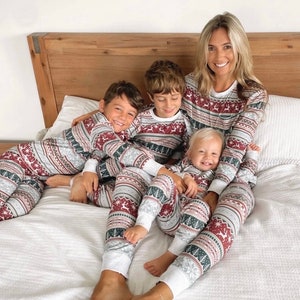 Family Matching Adult Kids Christmas Pyjamas Xmas Nightwear