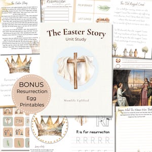 Christian Easter Story Unit Study (Charlotte Mason–Inspired with Music, Art & Copywork), Digital Download