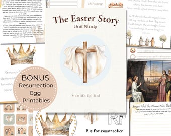 Christian Easter Story Unit Study (Charlotte Mason–Inspired with Music, Art & Copywork), Digital Download
