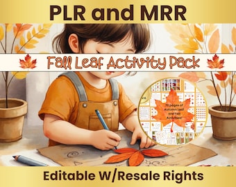 PLR Digital Products for Fall – 70+ Autumn Homeschool Printables with Editable Canva Template
