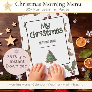 Holiday Morning Menu Printable for Preschool • Simple Daily Learning Pages