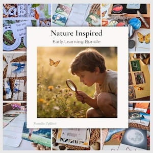 Nature School Preschool Curriculum Companion | Montessori Homeschool Decor , Alphabet Wall Posters , digital download