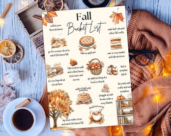 Fall Bucket List Art Print: Autumn To-do List (digital Download) - Etsy