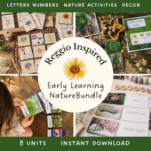 Reggio Emilia Preschool Printables | Nature School Prek Curriculum | Montessori & Charlotte Mason Early Learning