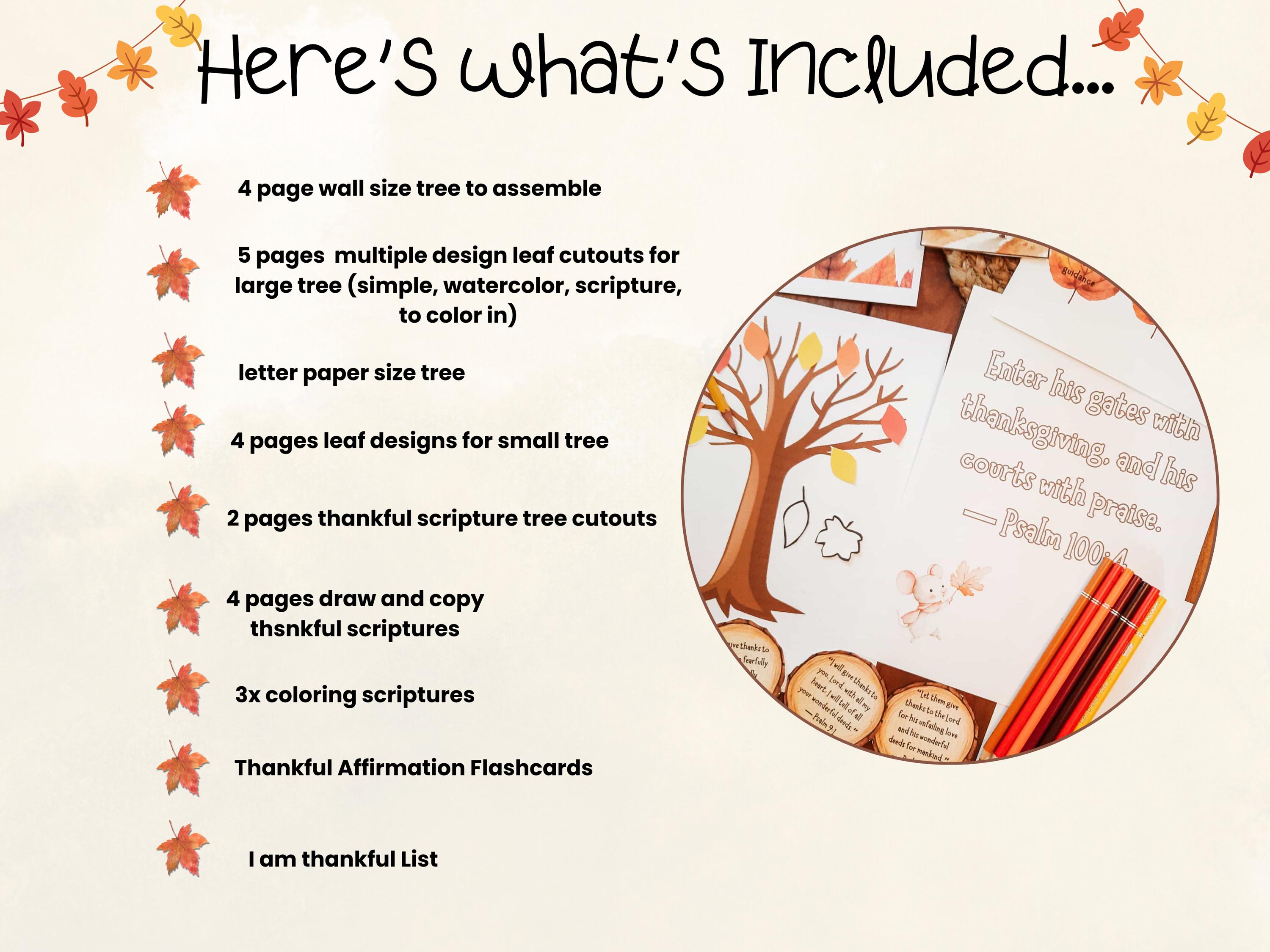 Gratitude Tree Activities - Printable Thankful Tree Craft for Kids ...