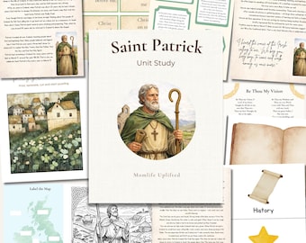 Saint Patrick Unit Study Christian Homeschool History Ireland Geography Elementary Printable Activity