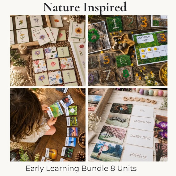 Reggio Emilia Preschool Printables | Nature School Prek Curriculum | Montessori & Charlotte Mason Early Learning