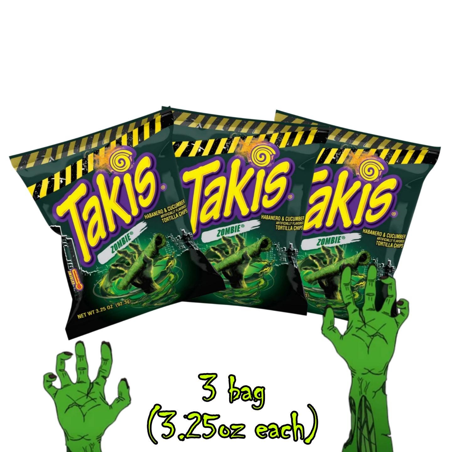 TAKI Takis Zombie Habanero & Cucumber Rolled Tortilla Chips - 9.9 Oz