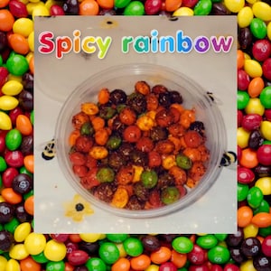 7oz of Spicy Rainbow skittles.
