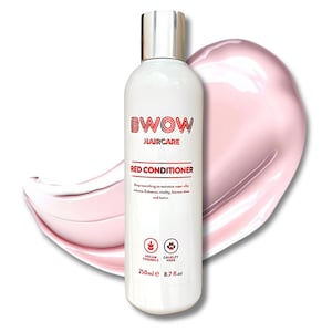 Vegan Red Hair Conditioner for Colour Treated Hair, Enhance Red Tones, Boost Vibrancy, Add Shine, Cherry Aroma, Natural Hair Care UK 250ml