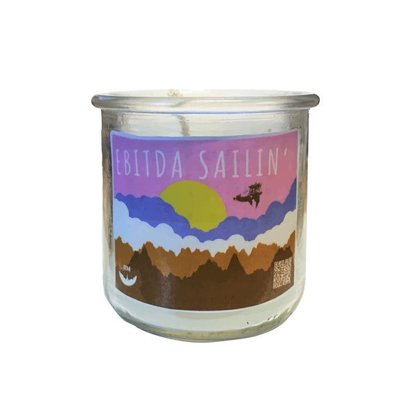 Custom Soy Blended Candles | Environmentally responsible candle made from recycled jars | EBITDA Sailin' - Lavender & Eucalyptus