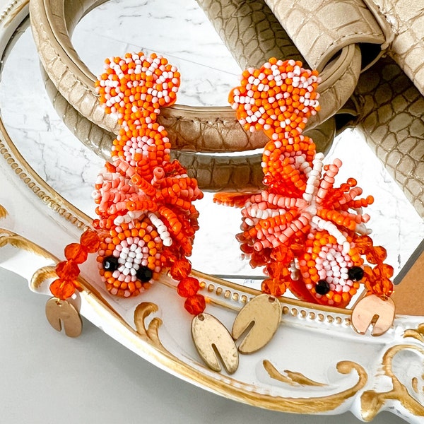 Golden Lily Crawfish Rhinestone Earring main image 0