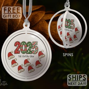 Cousin Crew Ornament – Like a Sibling Gift – Favorite Cousins Keepsake – Christmas Ornaments – Personalized Gift – Family – Stocking Stuffer