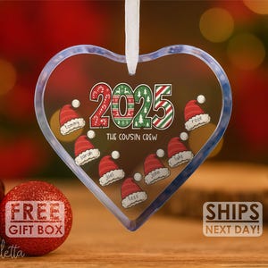 Cousin Crew Ornament – Like a Sibling Gift – Favorite Cousins Keepsake – Christmas Ornaments – Personalized Gift – Family – Stocking Stuffer