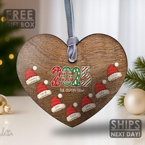 Cousin Crew Ornament – Like a Sibling Gift – Favorite Cousins Keepsake – Christmas Ornaments – Personalized Gift – Family – Stocking Stuffer