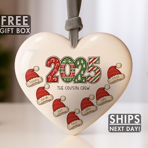 Cousin Crew Ornament – Like a Sibling Gift – Favorite Cousins Keepsake – Christmas Ornaments – Personalized Gift – Family – Stocking Stuffer