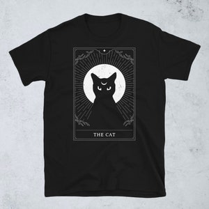 The Cat Tarot T-Shirt for Witchy Cat Lovers, Gift for Cat Owner, Cat Lover T-Shirt, Cat Tarot Card T-Shirt