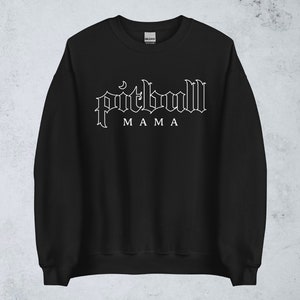 Pitbull Mama Sweatshirt, Witchy Pitbull Mom Dark Sweatshirt, Pastel Goth Pitbull Moon Sweatshirt, Gift for Pitbull Lovers