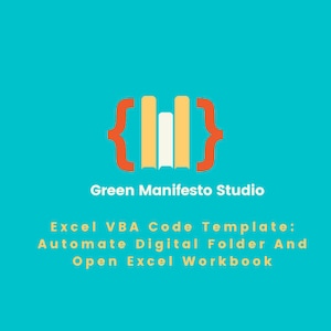 Small Business Excel Visual Basics Digital Folder And File Open Automation Template, Macros Programming App Google Docs, VBA Code Sheet