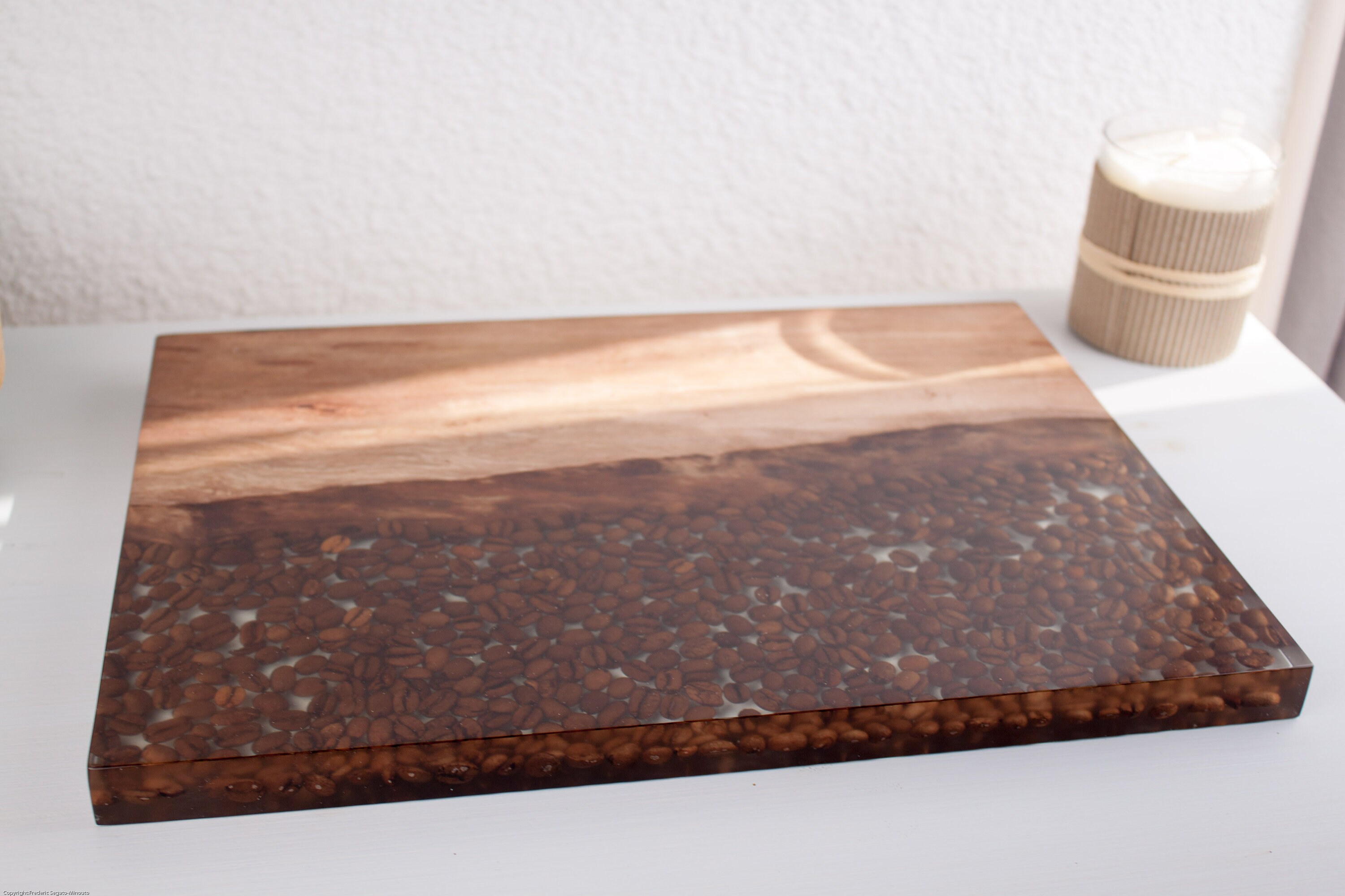 Plateau En bois , Résine