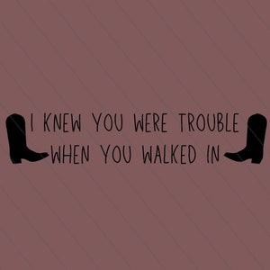 I knew you were trouble taylor's version cute lyrics Sticker for Sale by  Phiiilo