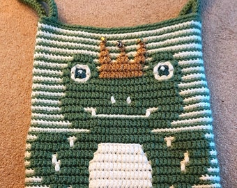 Frog Prince Overlay Mosaic crochet bag pattern