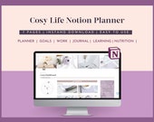 Cosy Life Planner Notion Template New Cozy Aesthetic Notion Life Planner All in one notion That Girl Planner Notion Create Life Planner