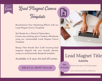 Blei Magnet Canva Vorlage, Canva Ebook, Arbeitsbuch Vorlage, Checkliste, Opt-In, Diagramme, Planer, Kursersteller Arbeitsbuch, Coaching Vorlagen,