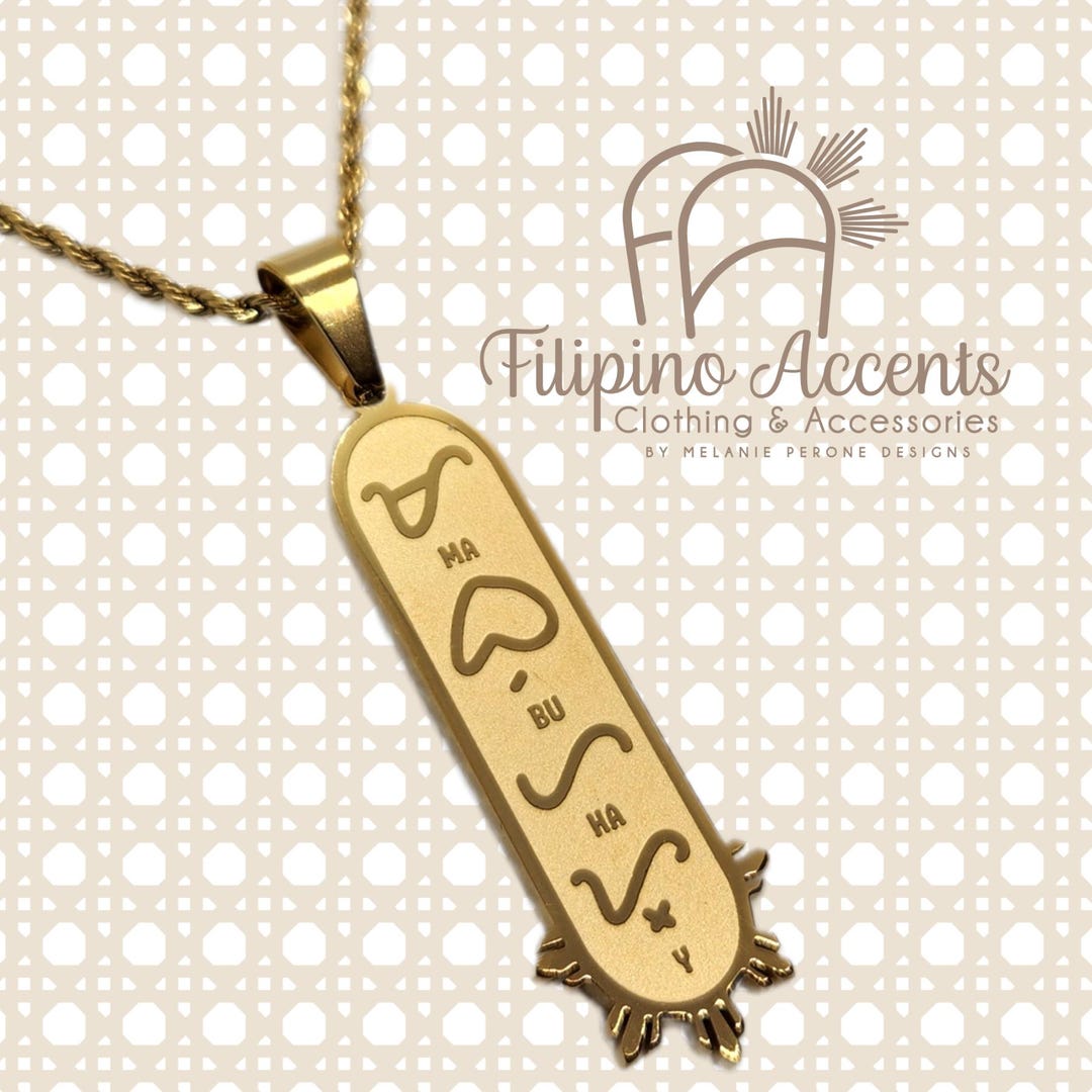 Mabuhay Baybayin Philippine Bar Necklace - Etsy