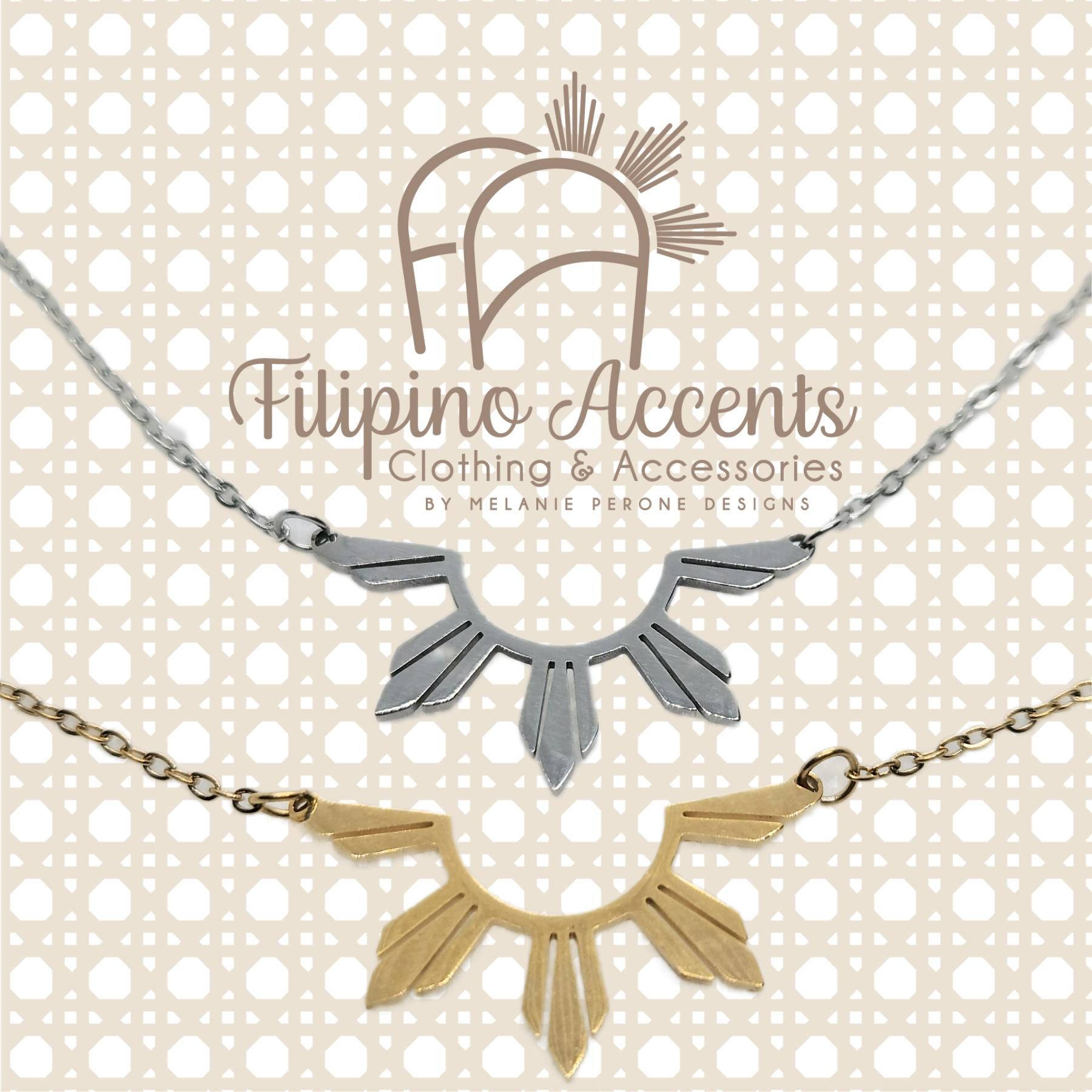 WUSUANED Philippines Sun And Stars Gold Necklace - Stainless Steel Pendant, Filipino Pride Jewelry Gift