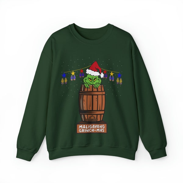 Adult - Filipino Barrel Man with Parols - Unisex Crew Neck Sweatshirt