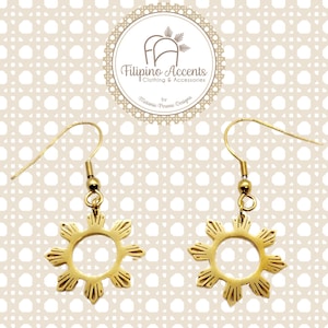 Filipino Inspired Jewelry Sun Dangle Earrings