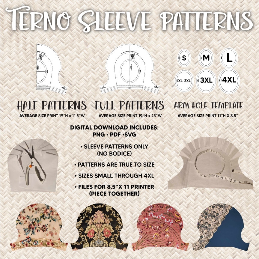 Filipina Terno / Butterfly Sleeve Patterns Small-4xl Digital Download Only - Etsy filipina-terno-butterfly-sleeve-patterns-small-4xl-digital-download-only-etsy