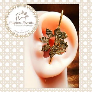 Philippine Sun & Sampaguita Ear Cuff