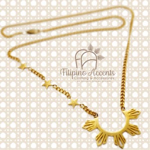 Filipino Stars and Half Sun Necklace