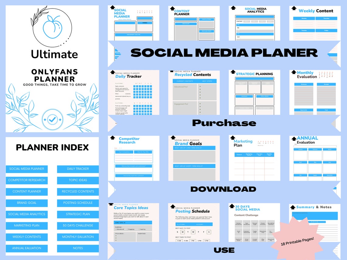 Onlyfans Starter Bundle Onlyfans Planner Onlyfans Starter Guide