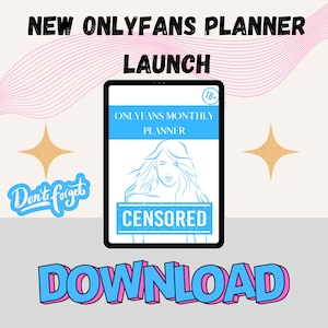 ONLYFANS DIGITAL PLANNER iPad Monthly Plan Use For Fansly Too