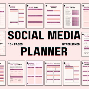 Social Media Digital Planner Hyperlink GoodNotes Notability Business Planner
