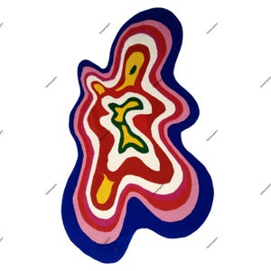 Twins Amoeba Brown Squiggle Shaped Rug Hand Tufted 100% Wool Handmade ...